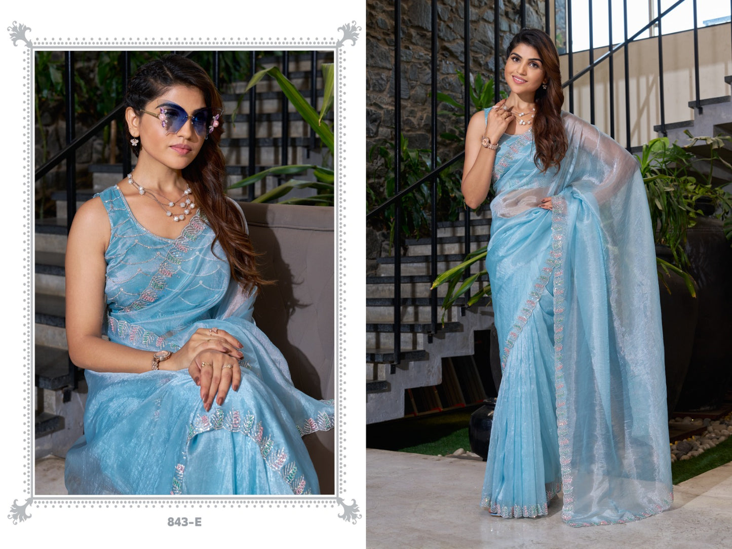 843E Mehek Handwork Sarees