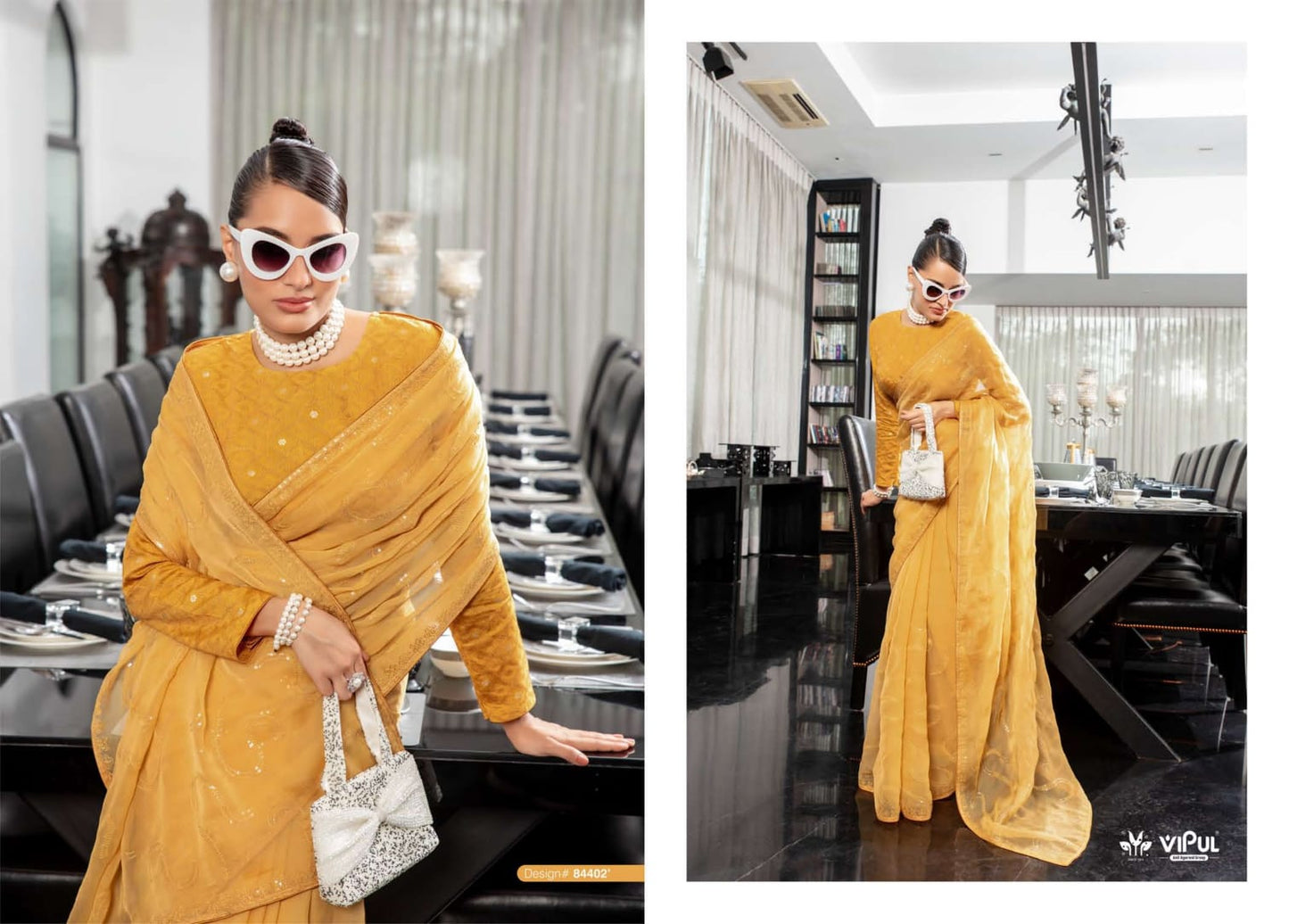 84402 Swara Vipul Chiffon Sarees