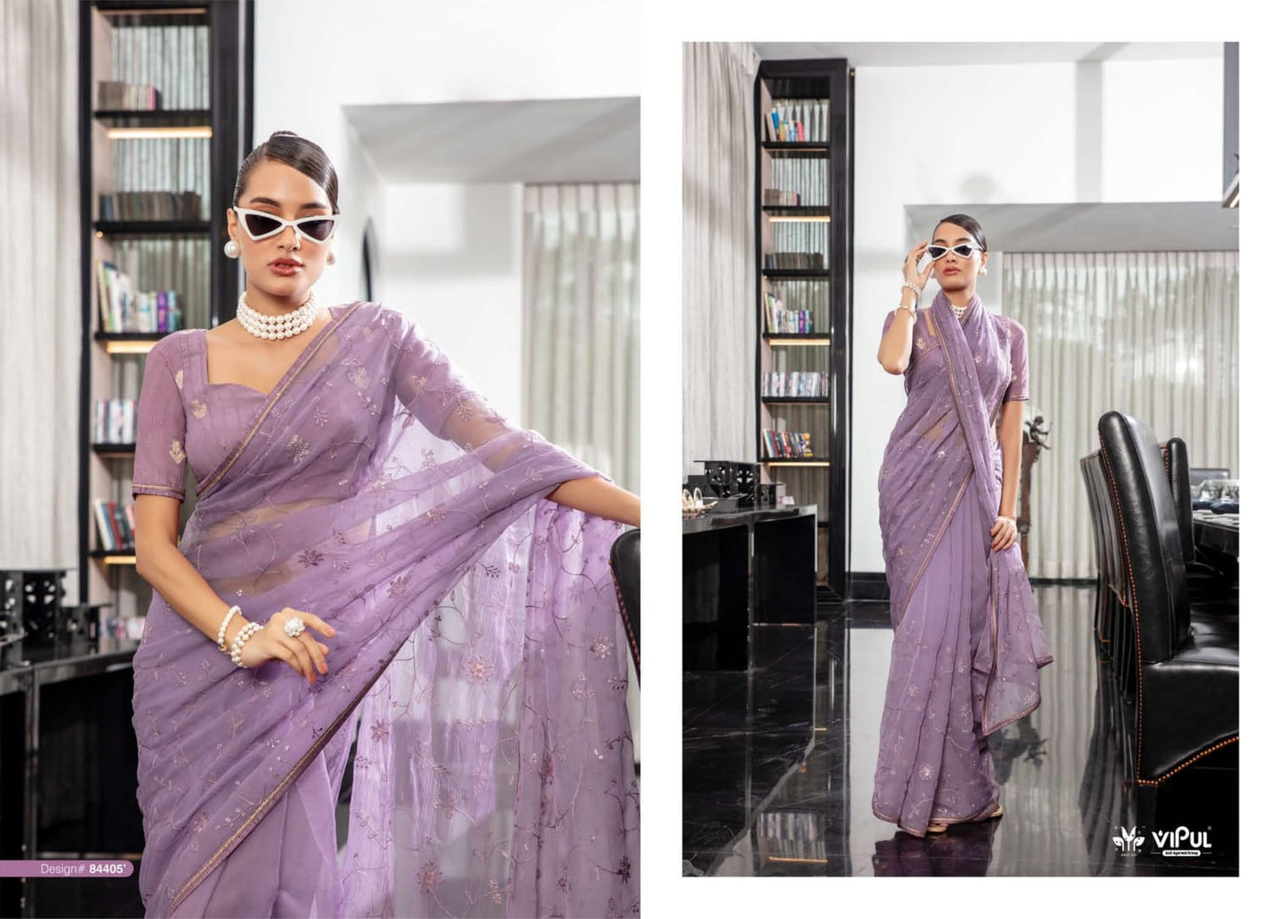 84405 Swara Vipul Chiffon Sarees