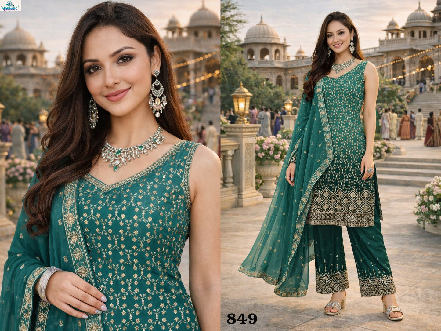 849 Aura Mrudangi Georgette Readymade Suits
