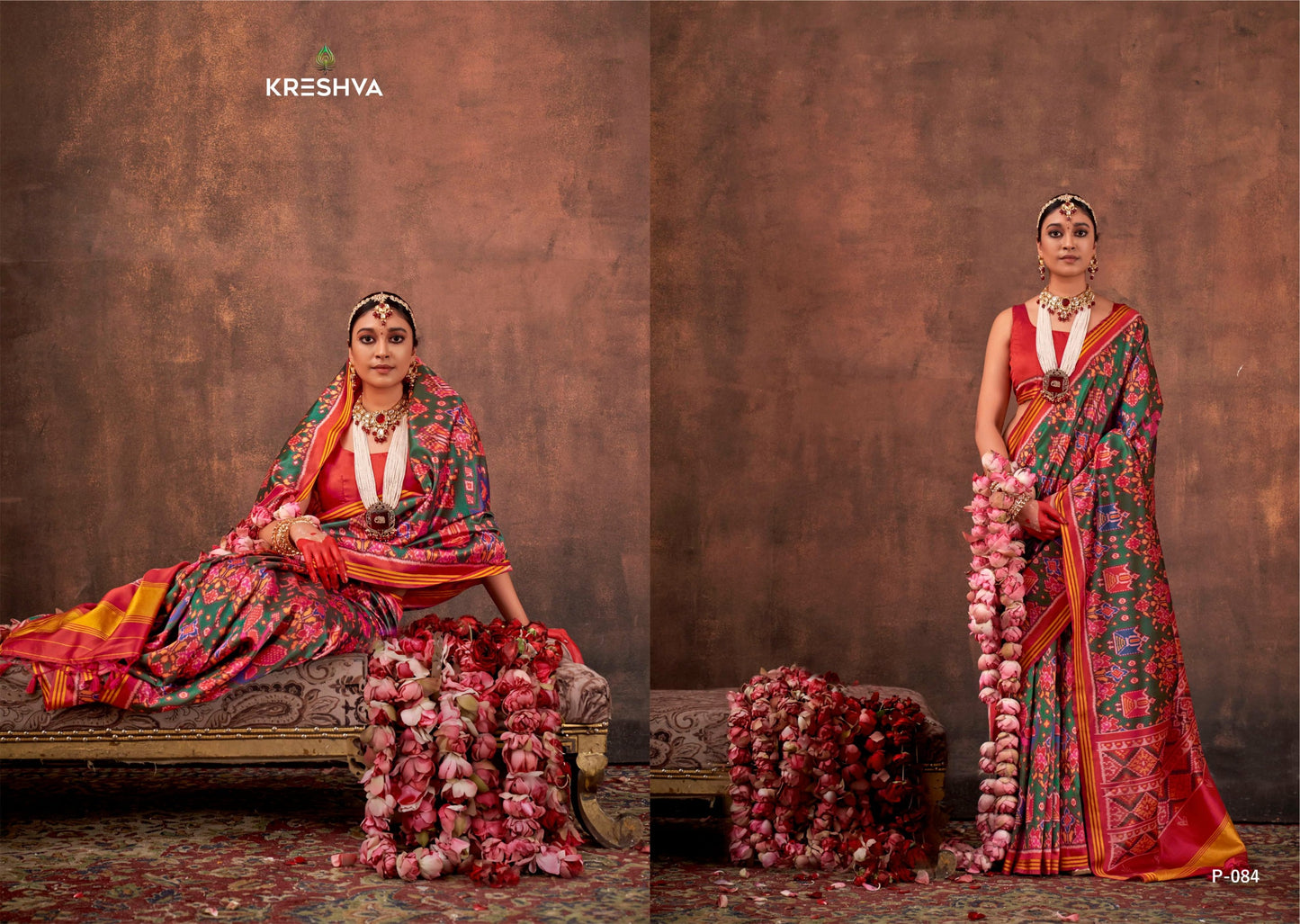 84 Patola Essence Kreshva Twill Pv Silk Sarees