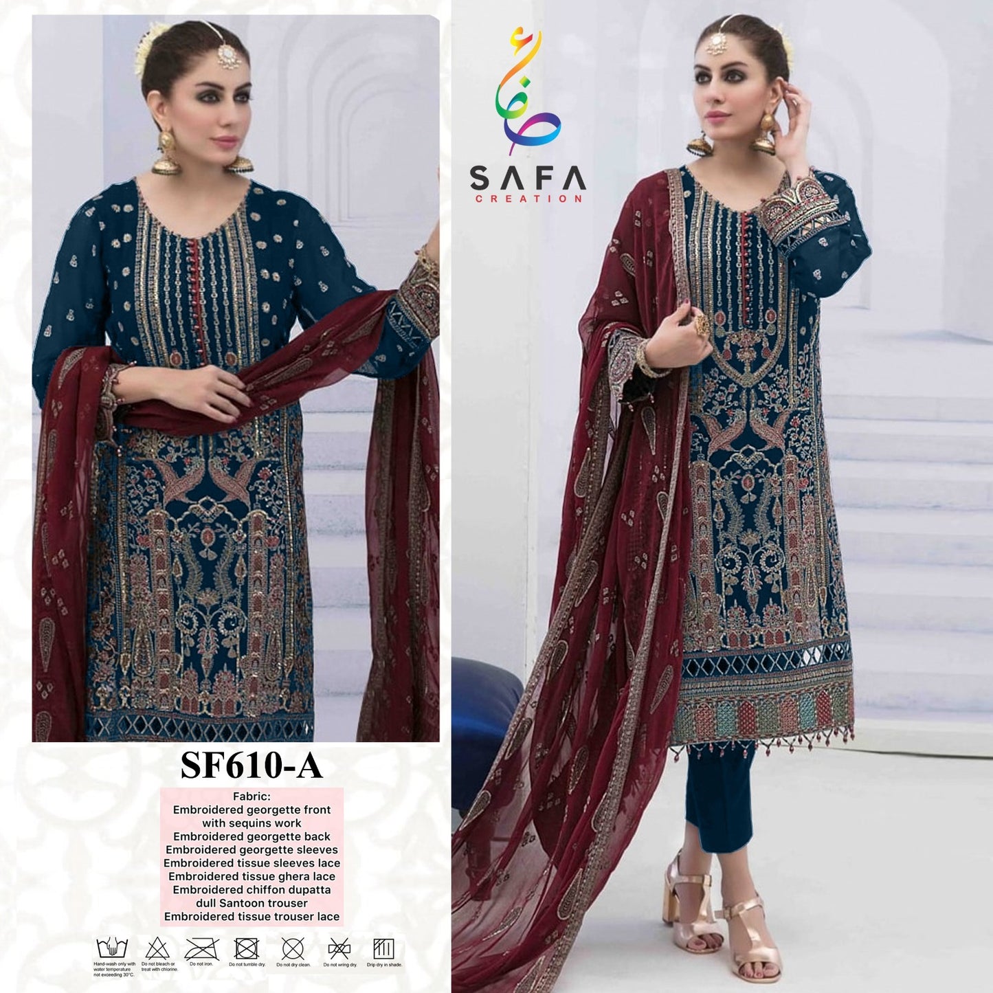 610-A Safa Creation Pakistani Salwar Suits