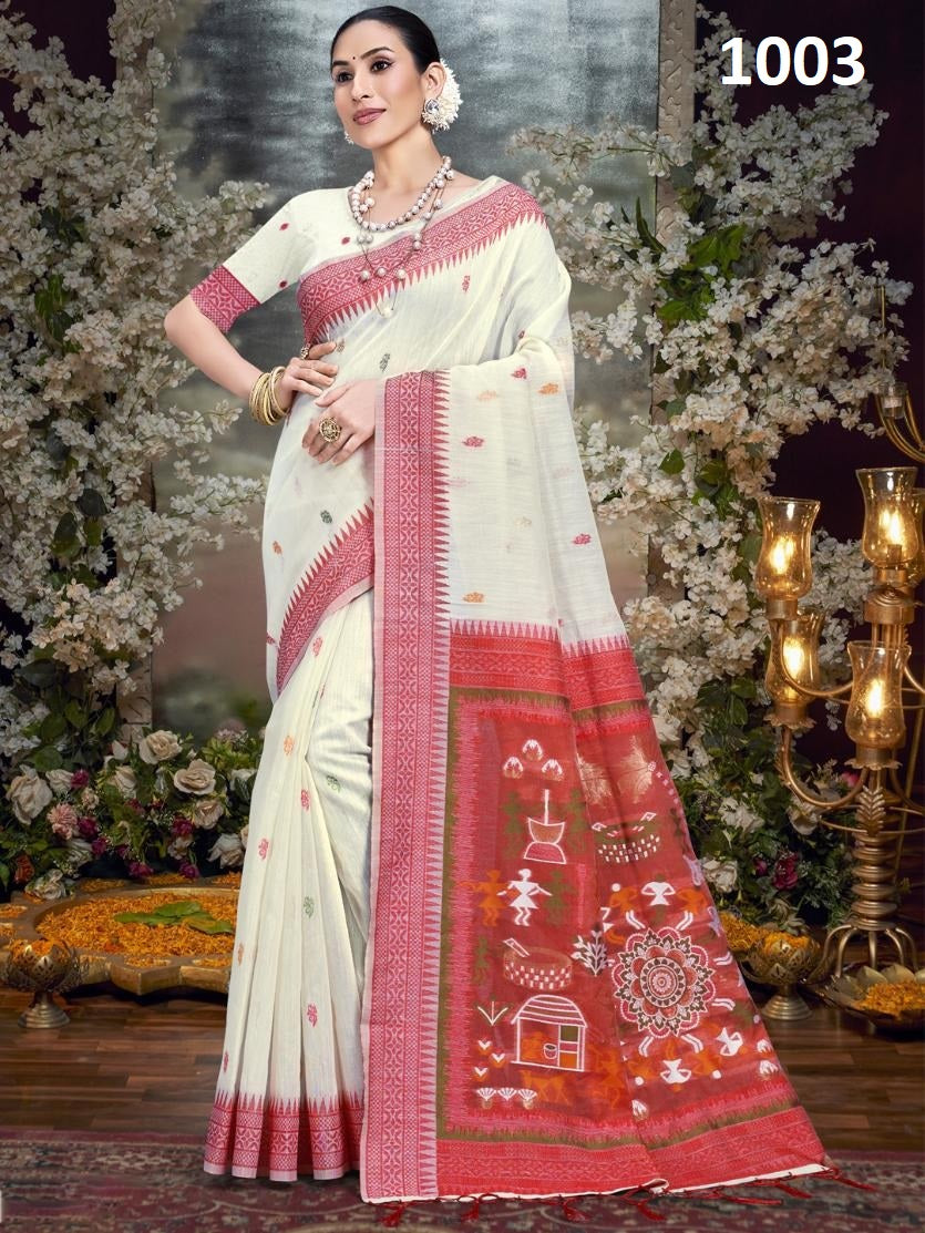 1003 Cotton Plus Bunawat Sarees