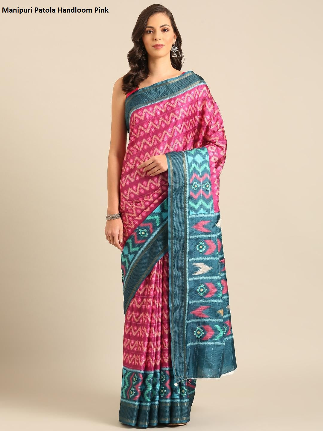 Manipuri Patola Handloom Pink Bunawat Sarees