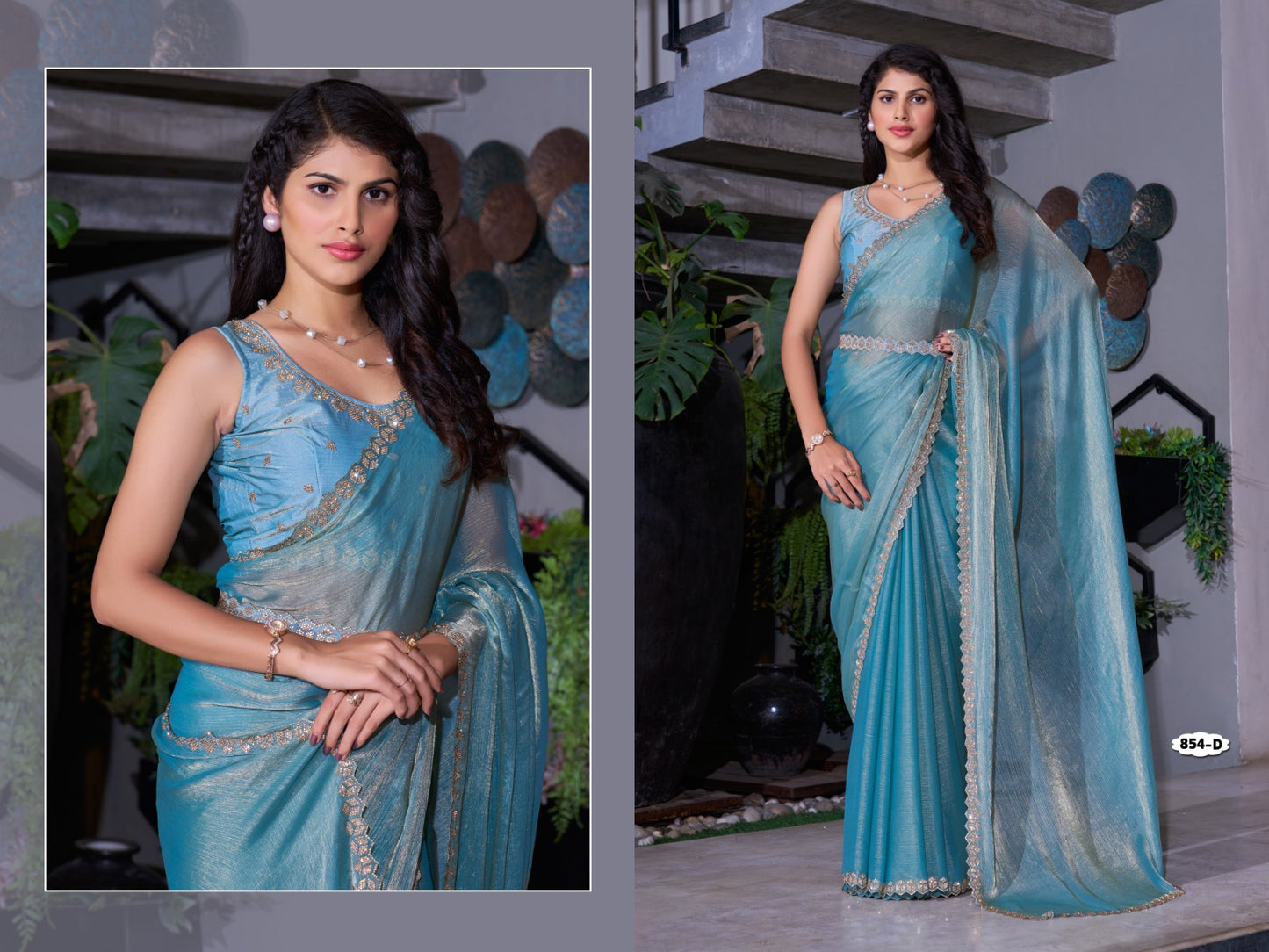 854D Mehek Silk Satin Sarees