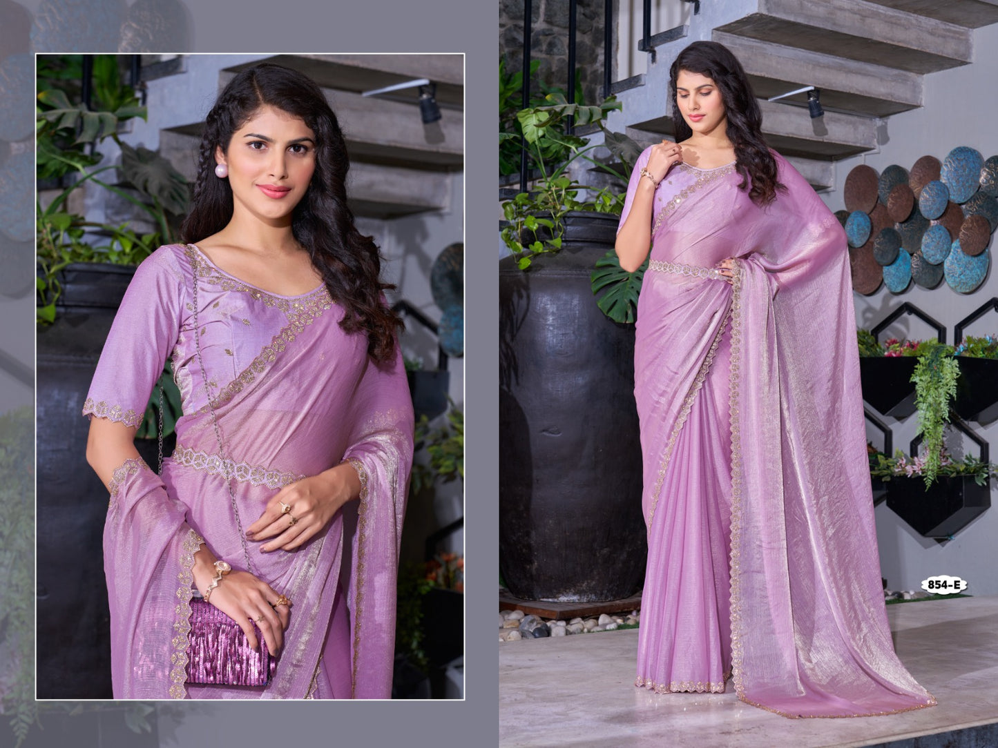 854E Mehek Silk Satin Sarees