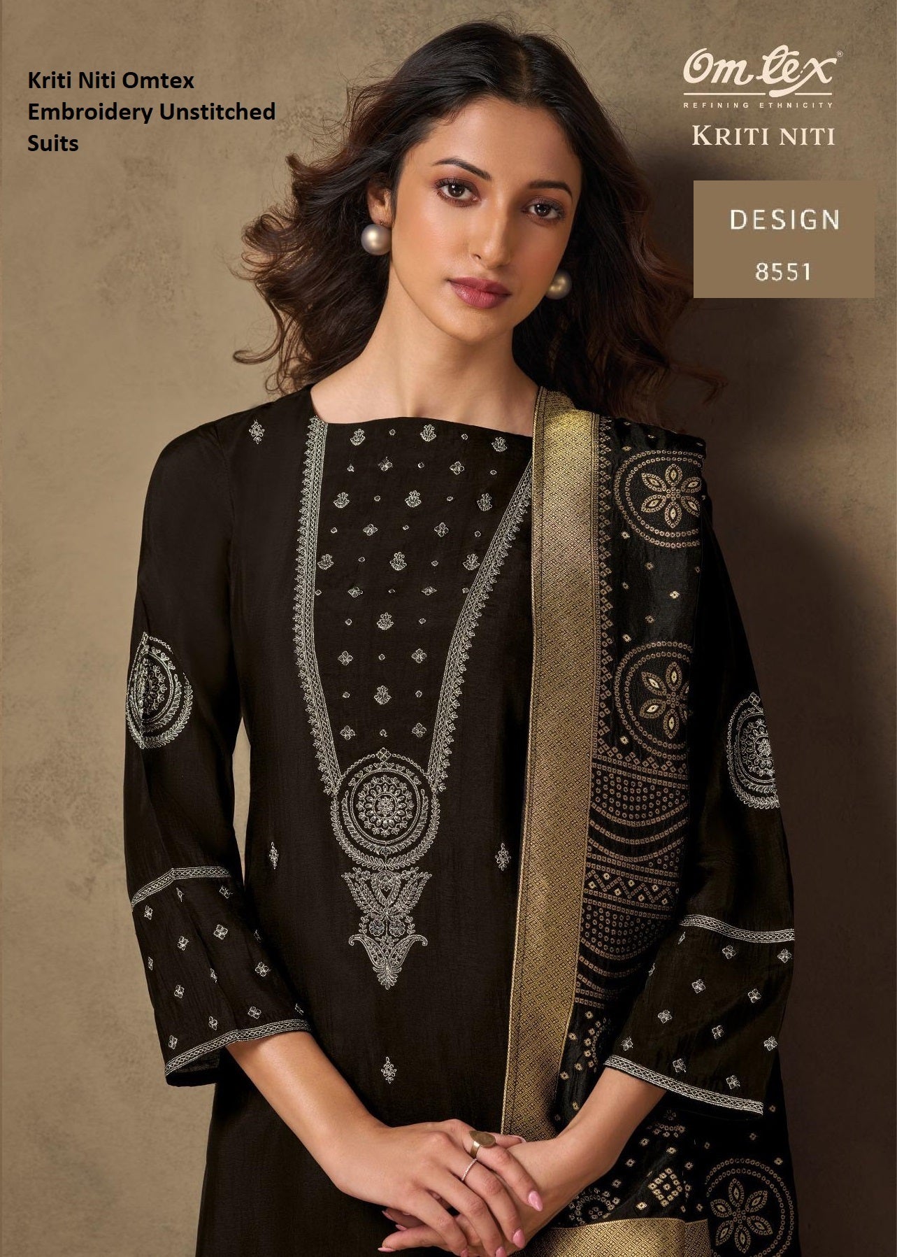 8551 Kriti Niti Omtex Embroidery Unstitched Suits