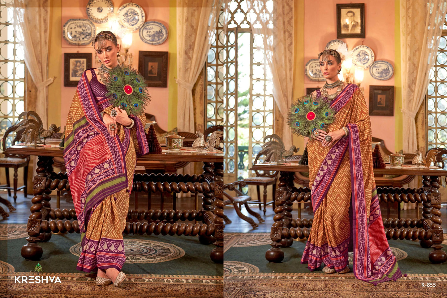 855 Pankhpatola Kreshva Pv Silk Sarees