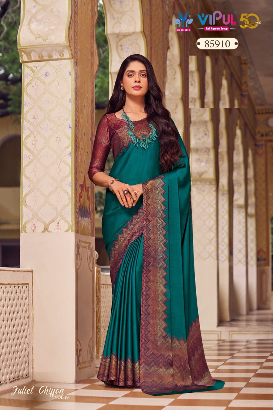 85910 Juliet Vol 19 Vipul Chiffon Sarees