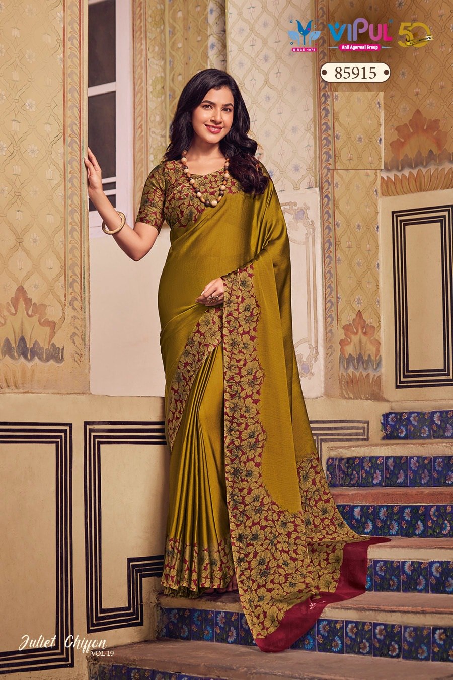 85915 Juliet Vol 19 Vipul Chiffon Sarees