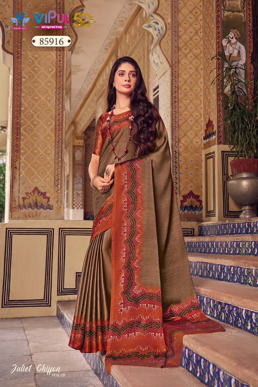85916 Juliet Vol 19 Vipul Chiffon Sarees