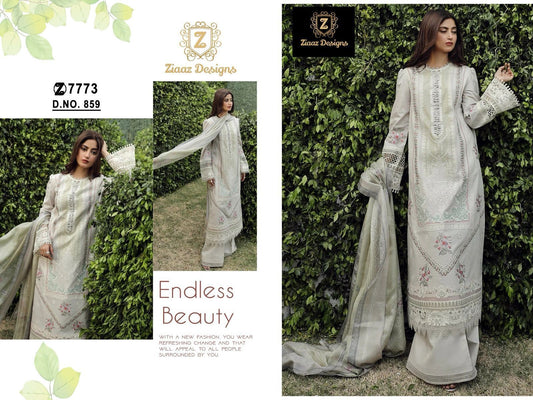 859 Ziaaz Designs Embroidered Pakistani Salwar Suits