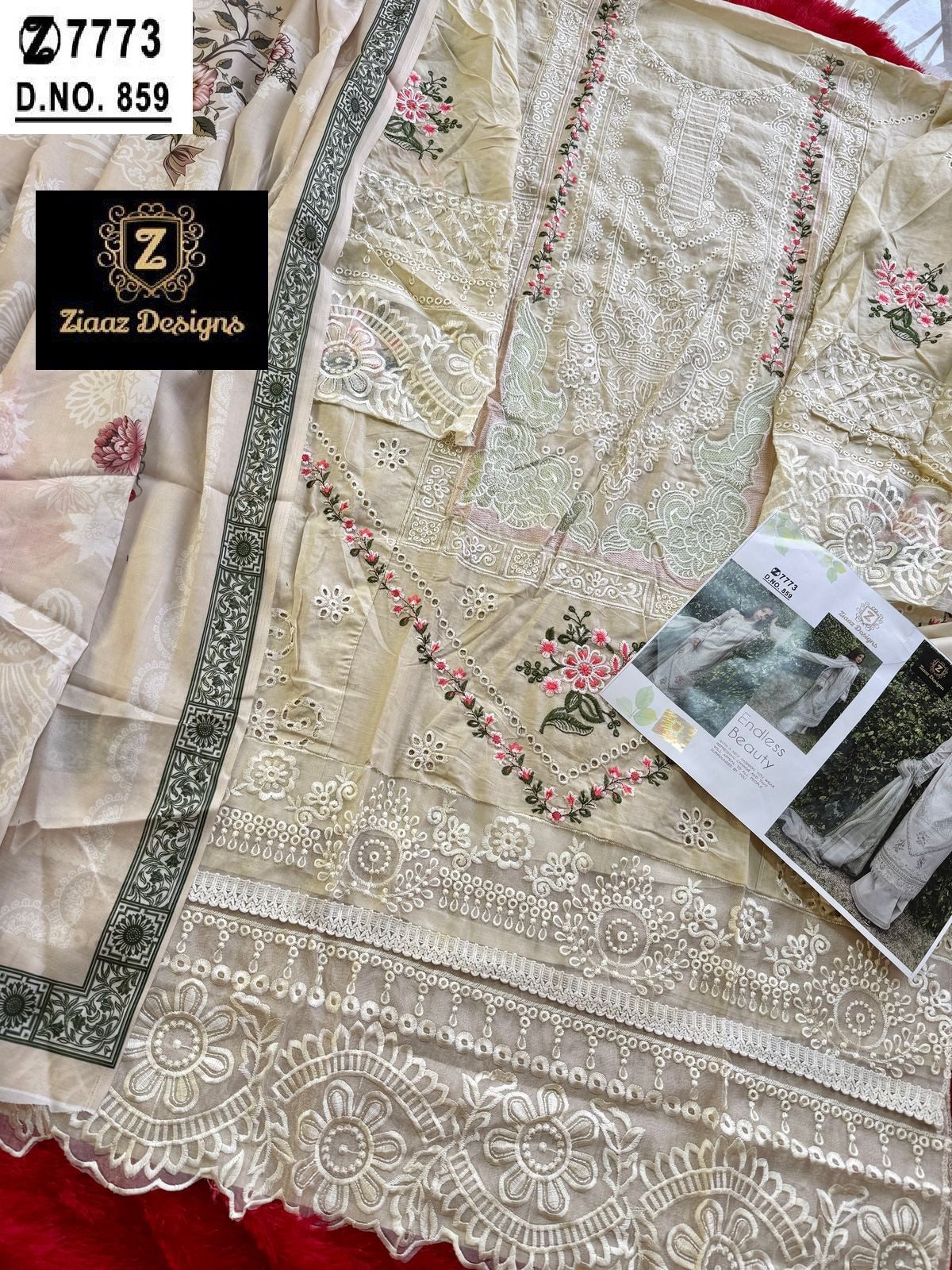 859 Ziaaz Designs Embroidered Pakistani Salwar Suits