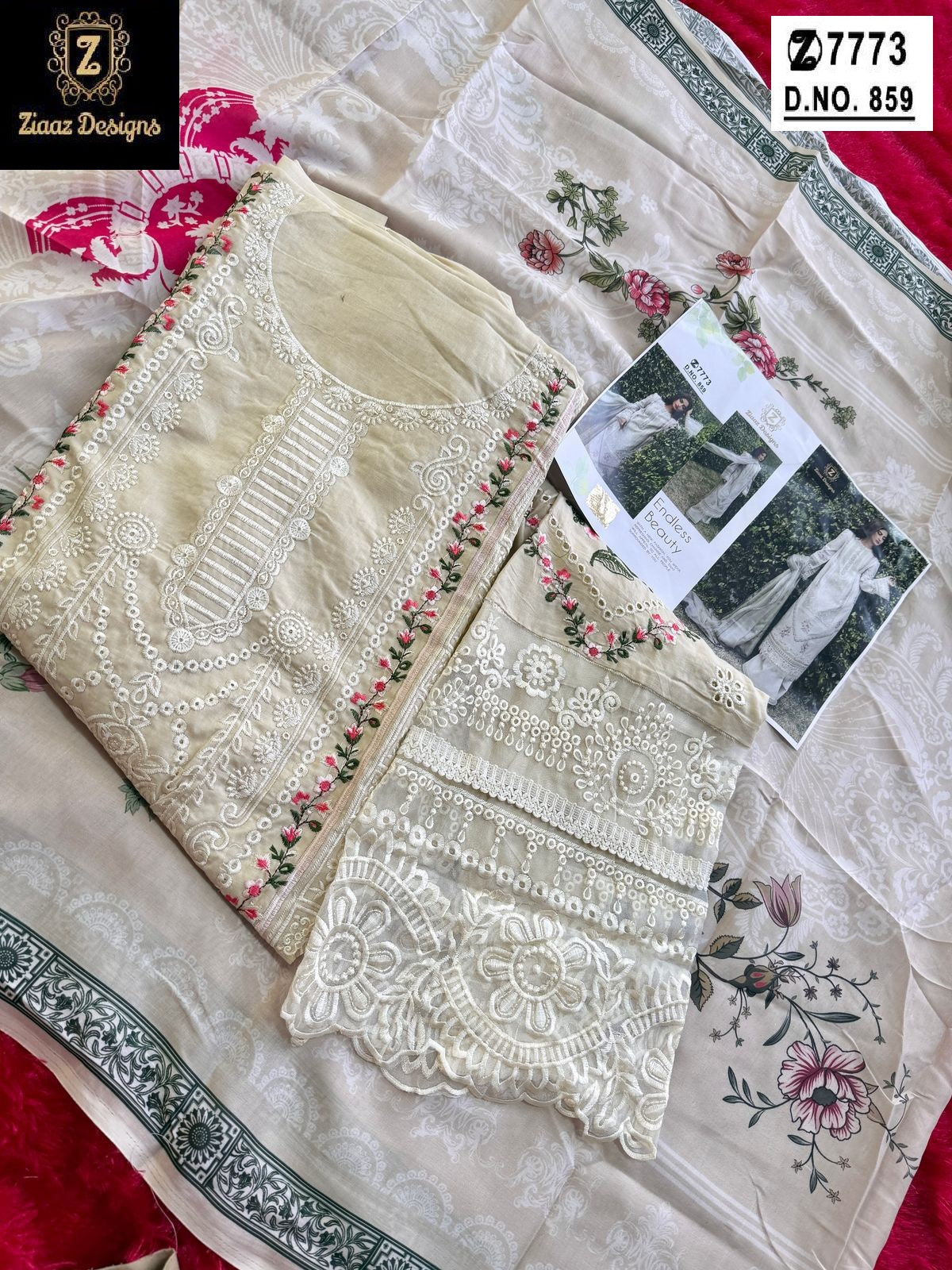 859 Ziaaz Designs Embroidered Pakistani Salwar Suits