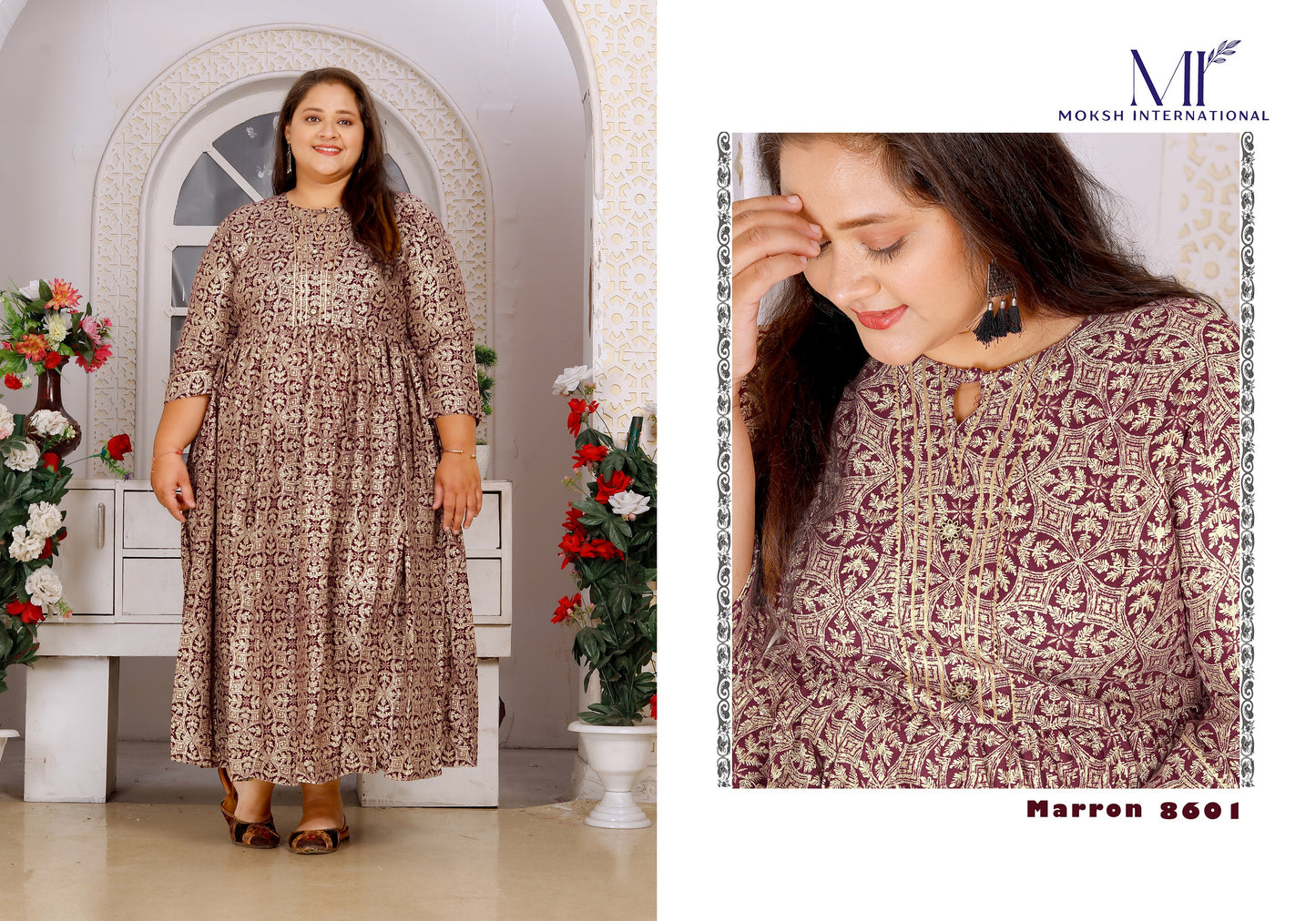 8601 Big Size Vol 1 Moksh Long One Piece