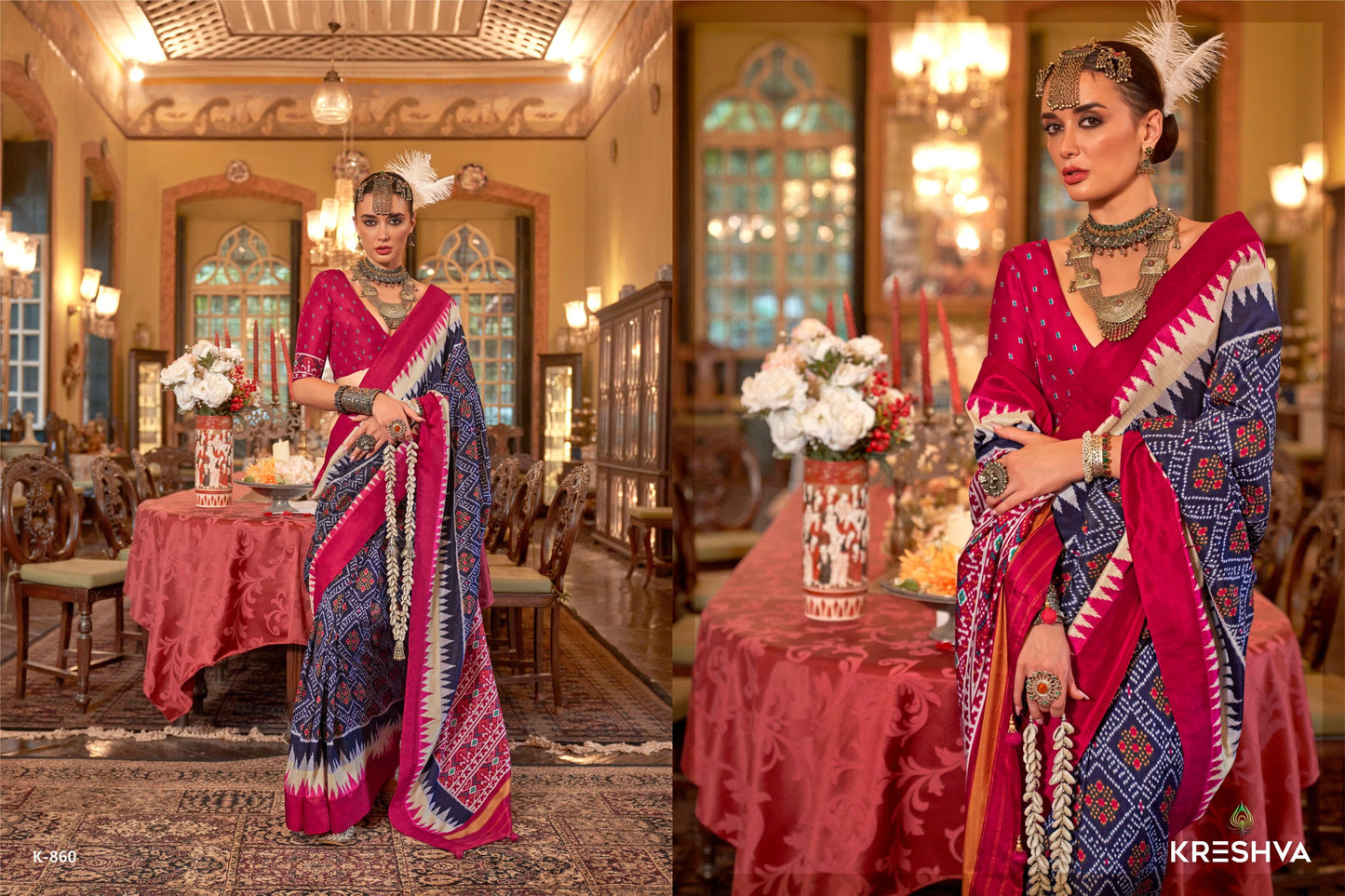 860 Pankhpatola Kreshva Pv Silk Sarees