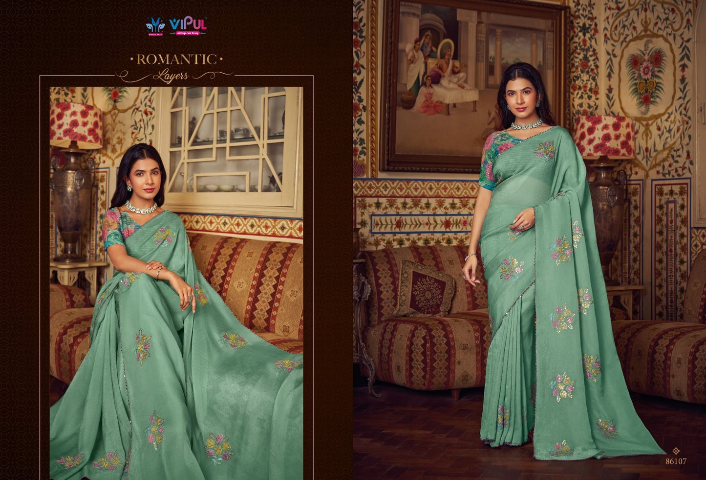 86107 Alia Vipul Chiffon Sarees
