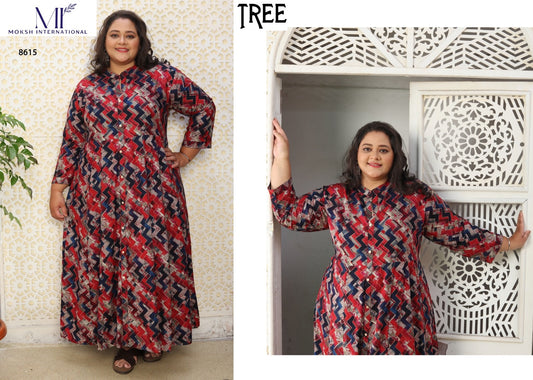 8615 Tree Vol 1 Moksh Long Rayon One Piece Gown