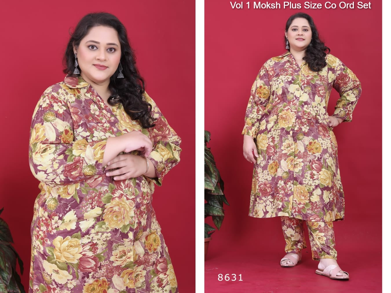 8631 Vol 1 Moksh Plus Size Co Ord Set