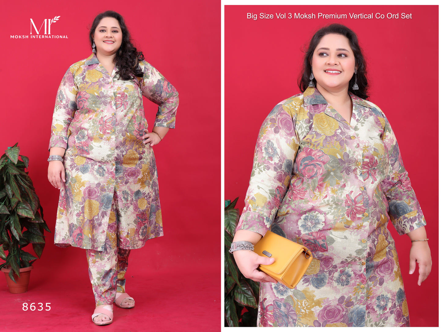 8635 Big Size Vol 3 Moksh Premium Vertical Co Ord Set