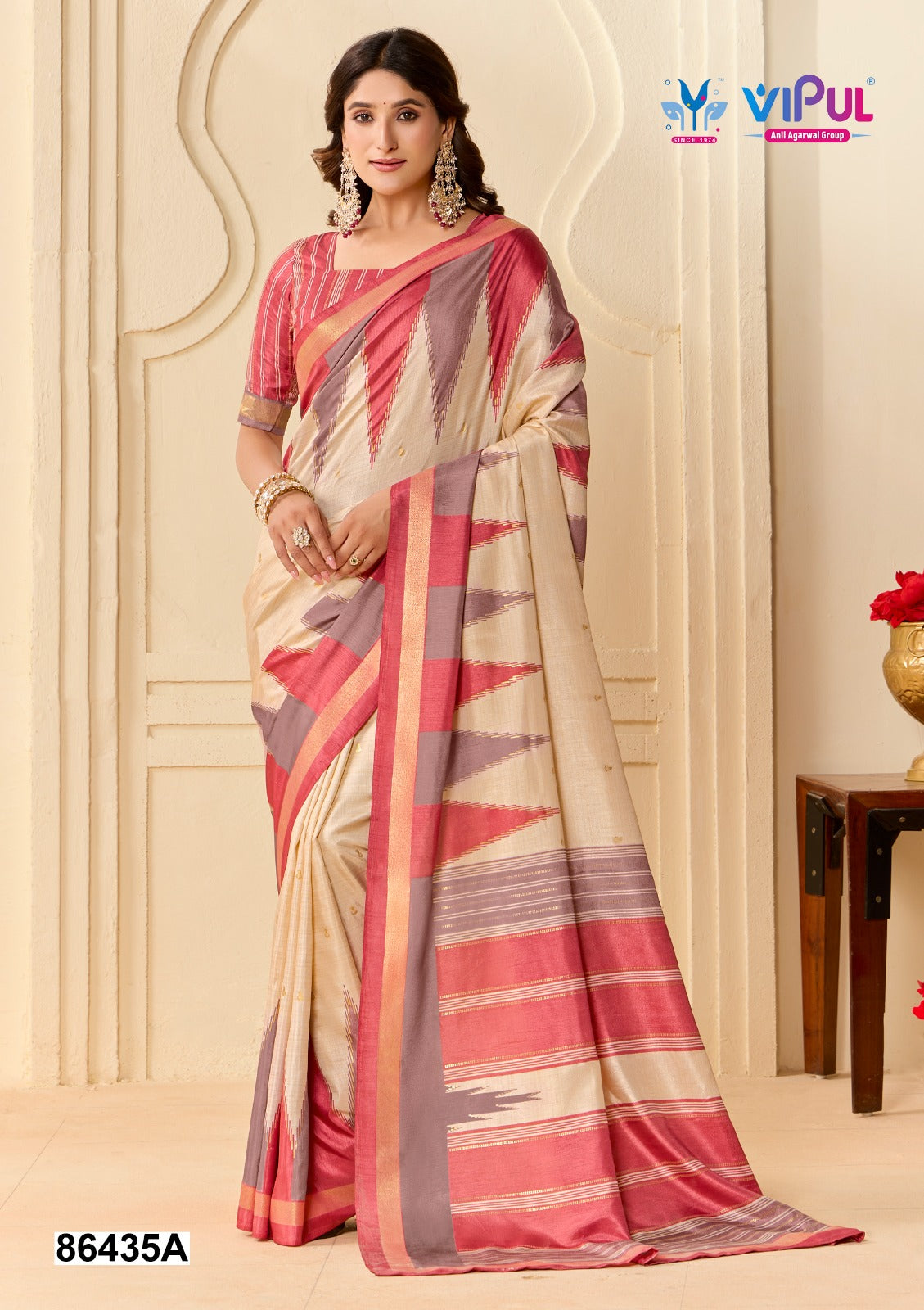 86435-A Vipul Soft Silk Sarees
