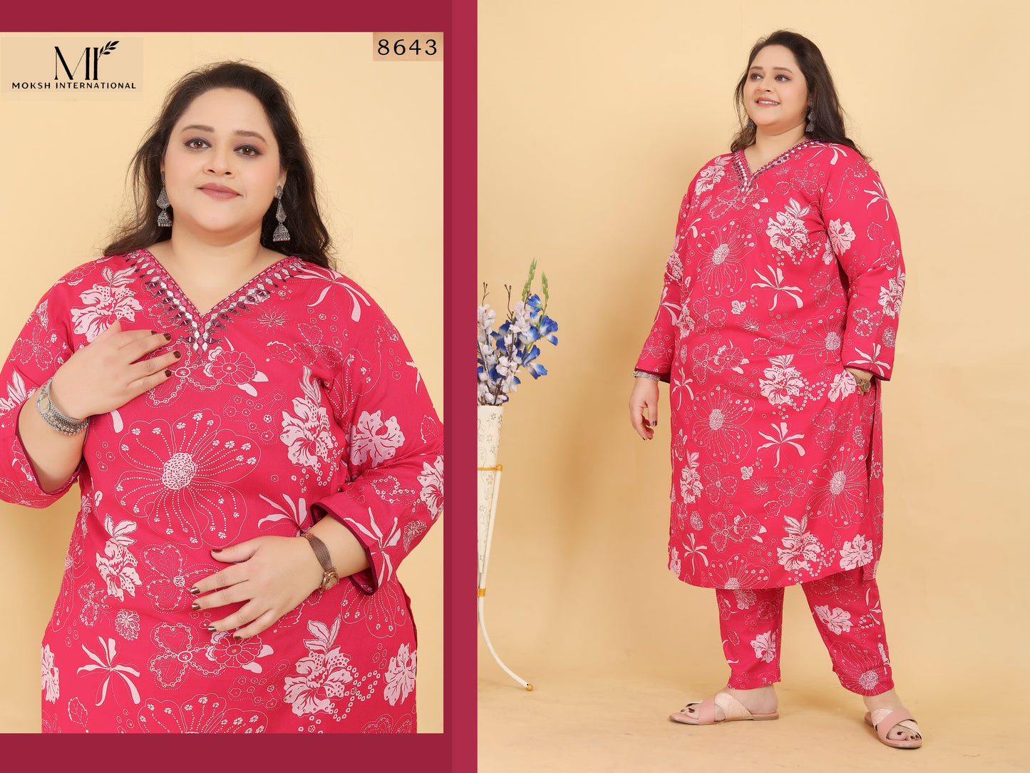 8643 Big Size Angle Vol 2 Moksh Handwork Readymade Suits