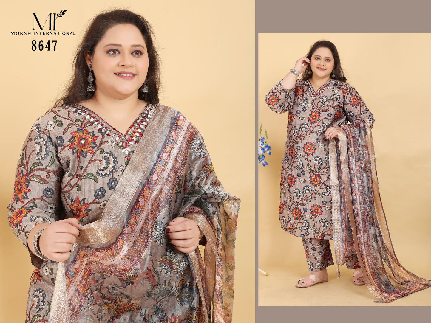 8647 Big Size Royal Vol 2 Moksh Print Readymade Suits