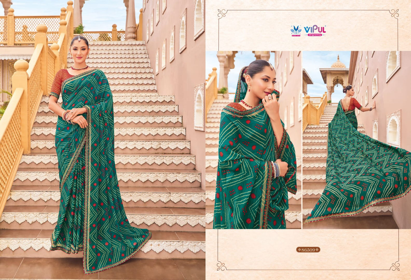 86509 Jeevan Saathi Vol 2 Vipul Bandhani Sarees