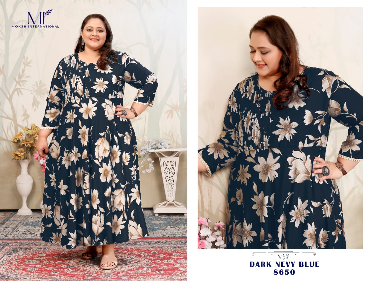 8650 Plus Size Joy Vol 1 Moksh Rayon Kurti