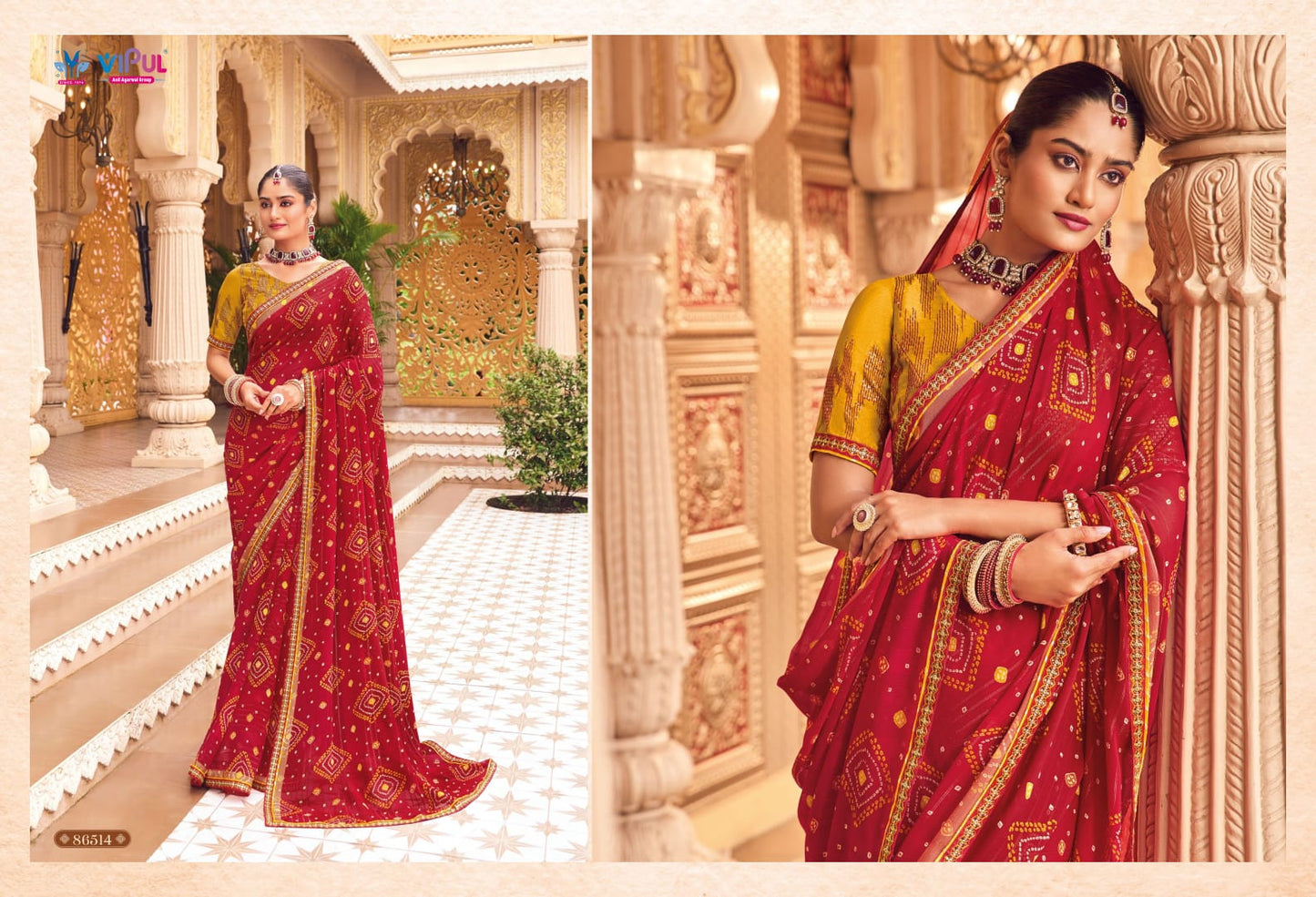 86514 Jeevan Saathi Vol 2 Vipul Bandhani Sarees