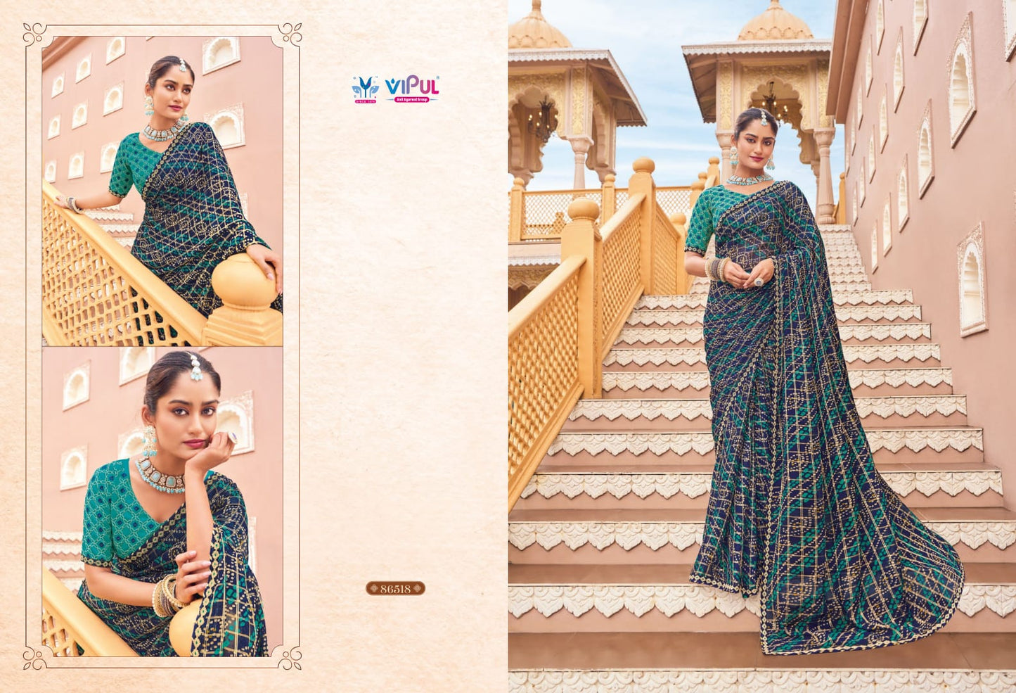 86518 Jeevan Saathi Vol 2 Vipul Bandhani Sarees