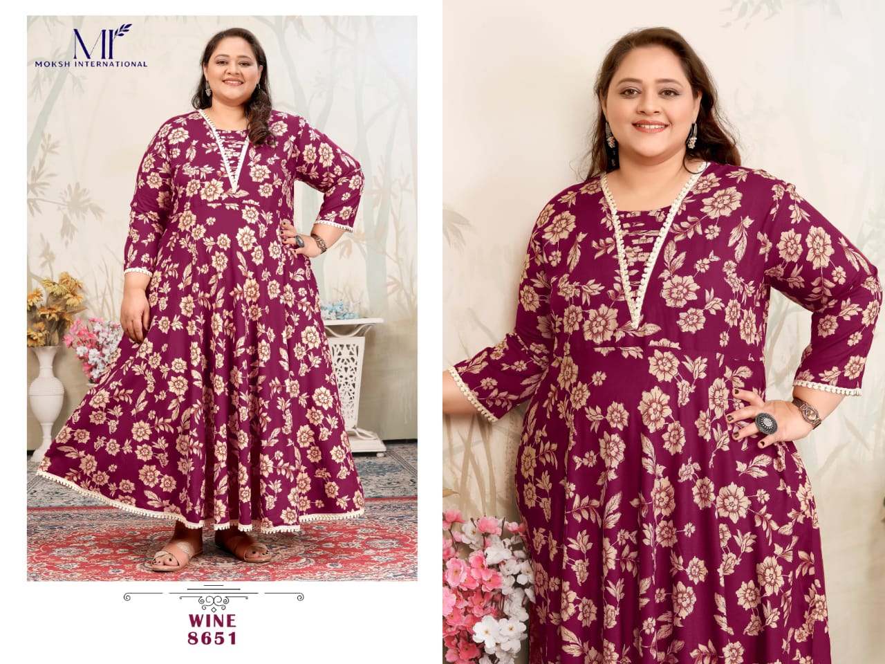 8651 Plus Size Joy Vol 1 Moksh Rayon Kurti