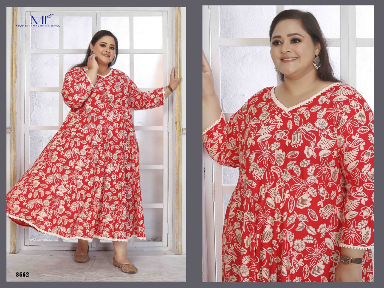 8662 Plus Size Color Vol 2 Moksh Anarkali Kurti