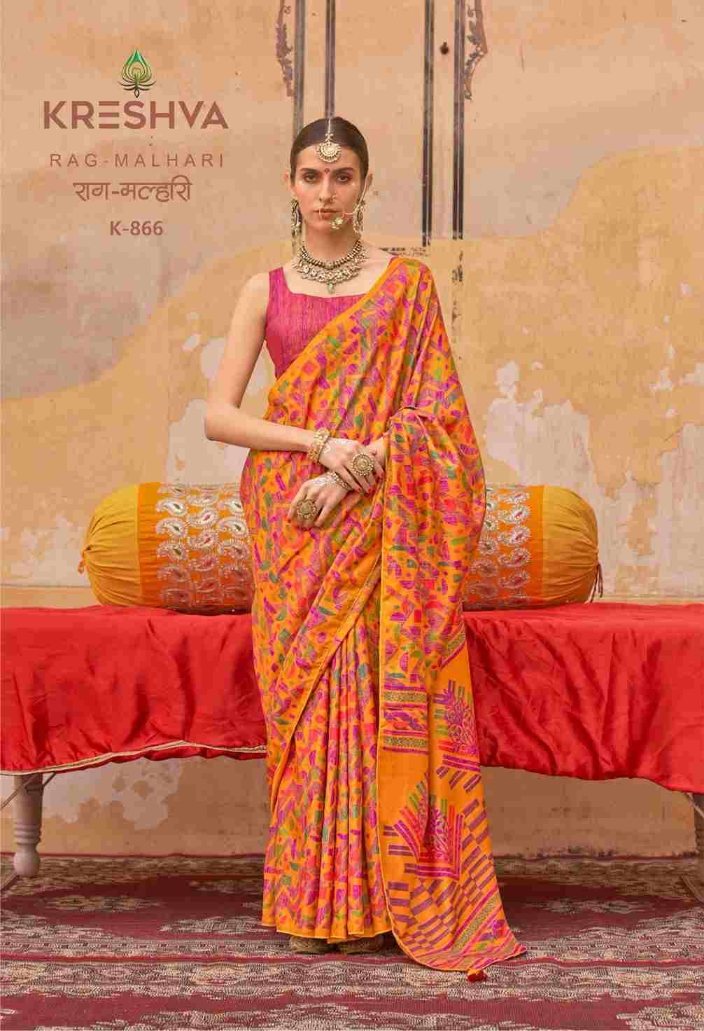 866 Rag Malhari Kreshva Silk Sarees