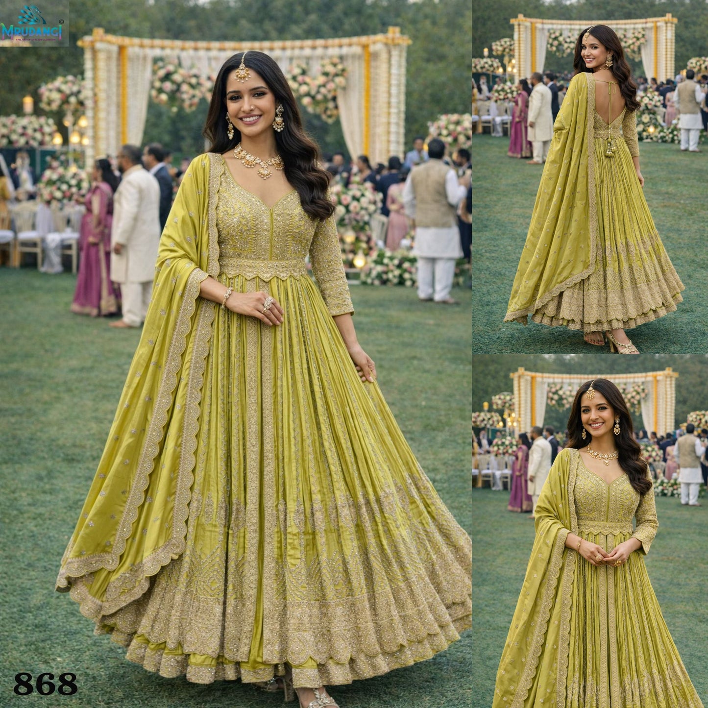 868 Gauri Mrudangi Real Chinon Readymade Suits