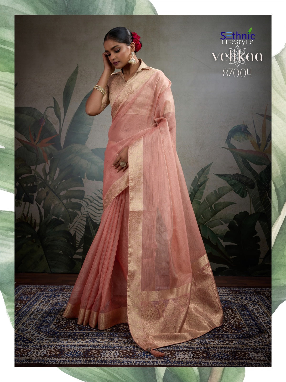 87004 Velikaa Sethnic Tissue Sarees