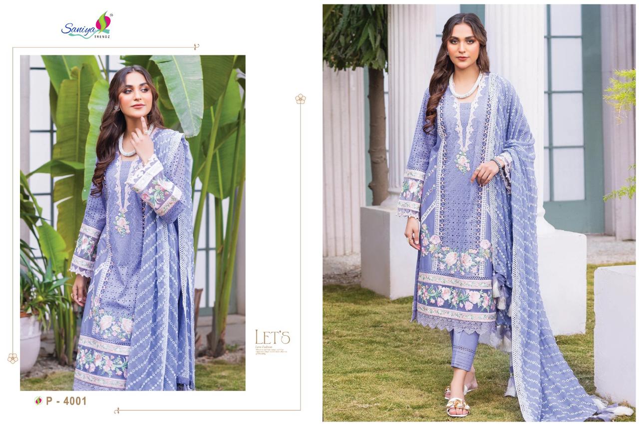 4001 Adan Libas Chikankari 14 Saniya Trendz Pakistani Salwar Suits