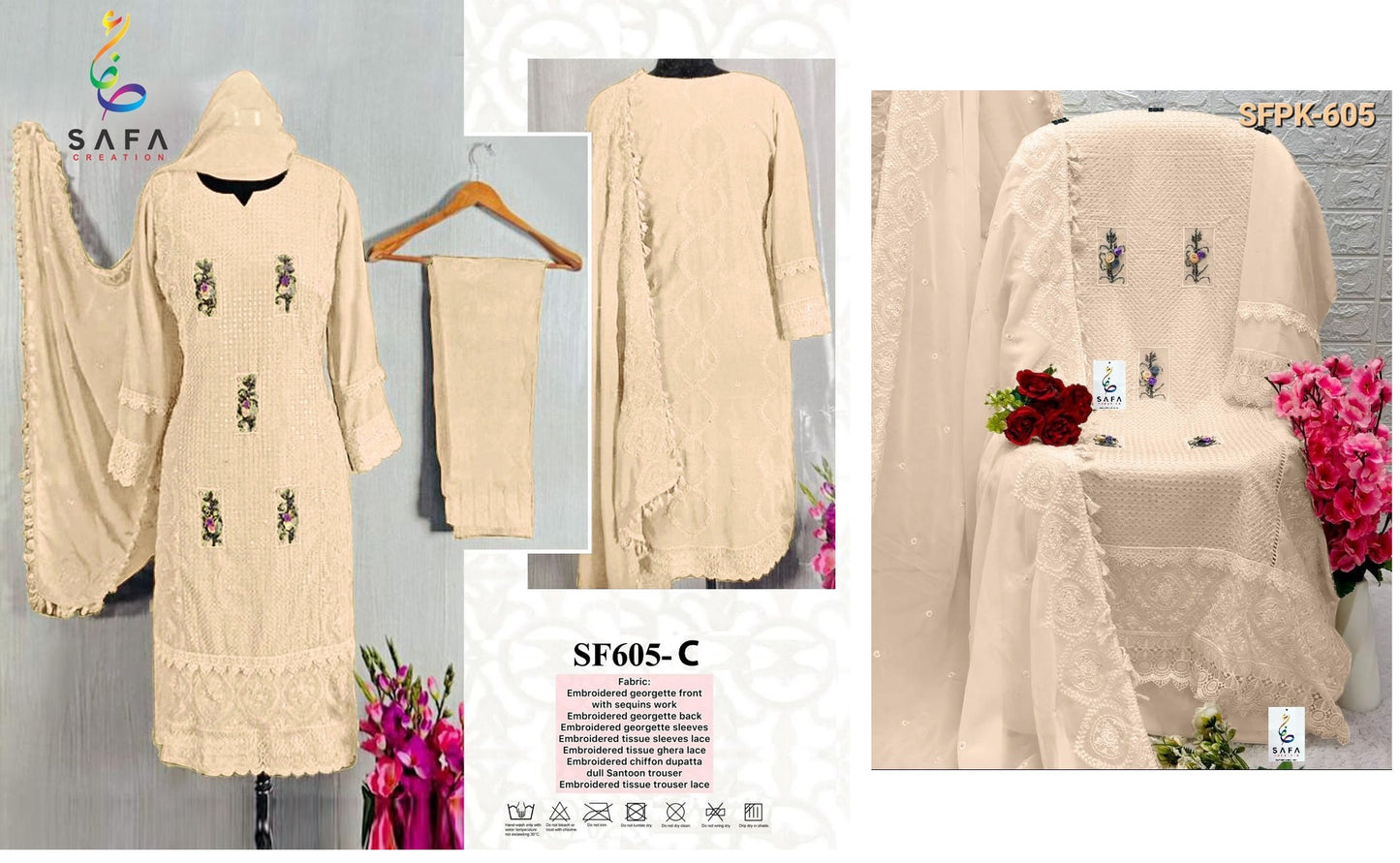 605C Safa Creation Pakistani Salwar Suits