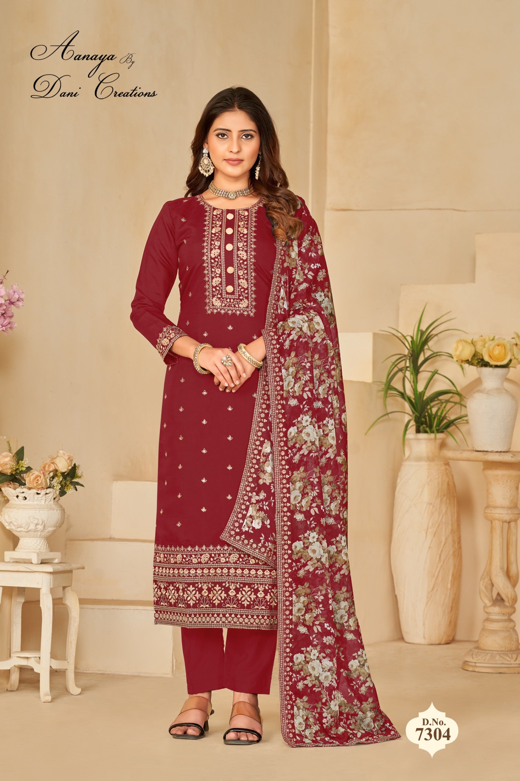 7304 Aanaya Vol 173 Dani Creation Unstitched Suits