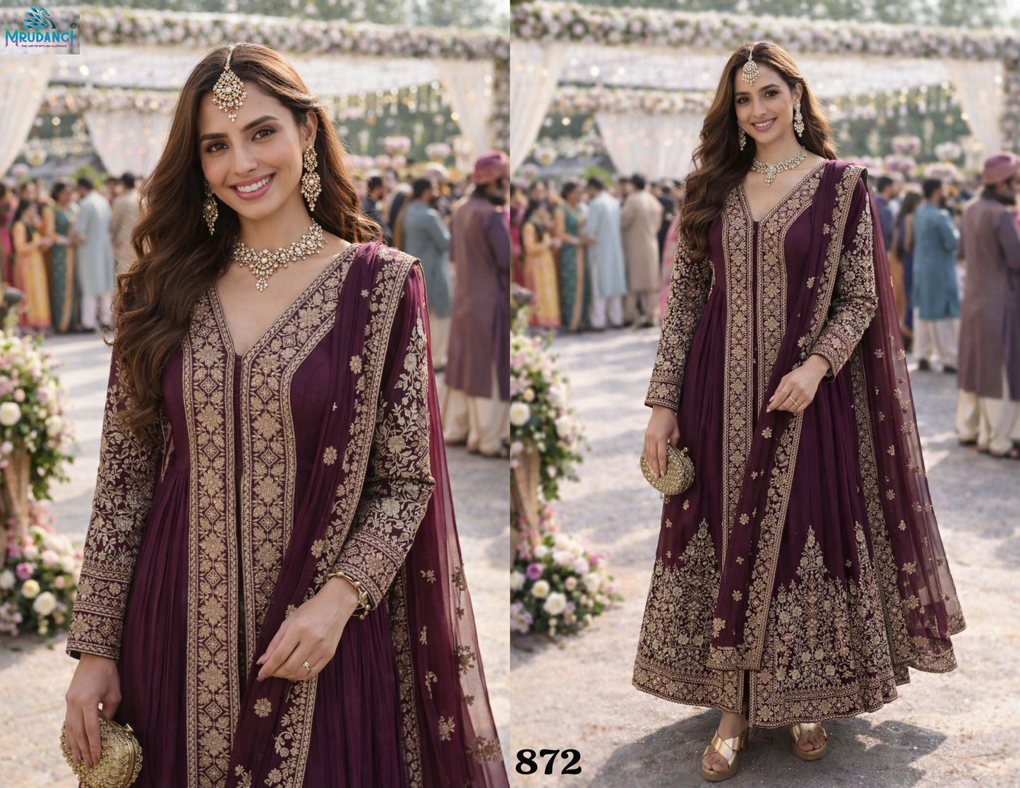 872 Suhani Mrudangi Chinon Readymade Suits