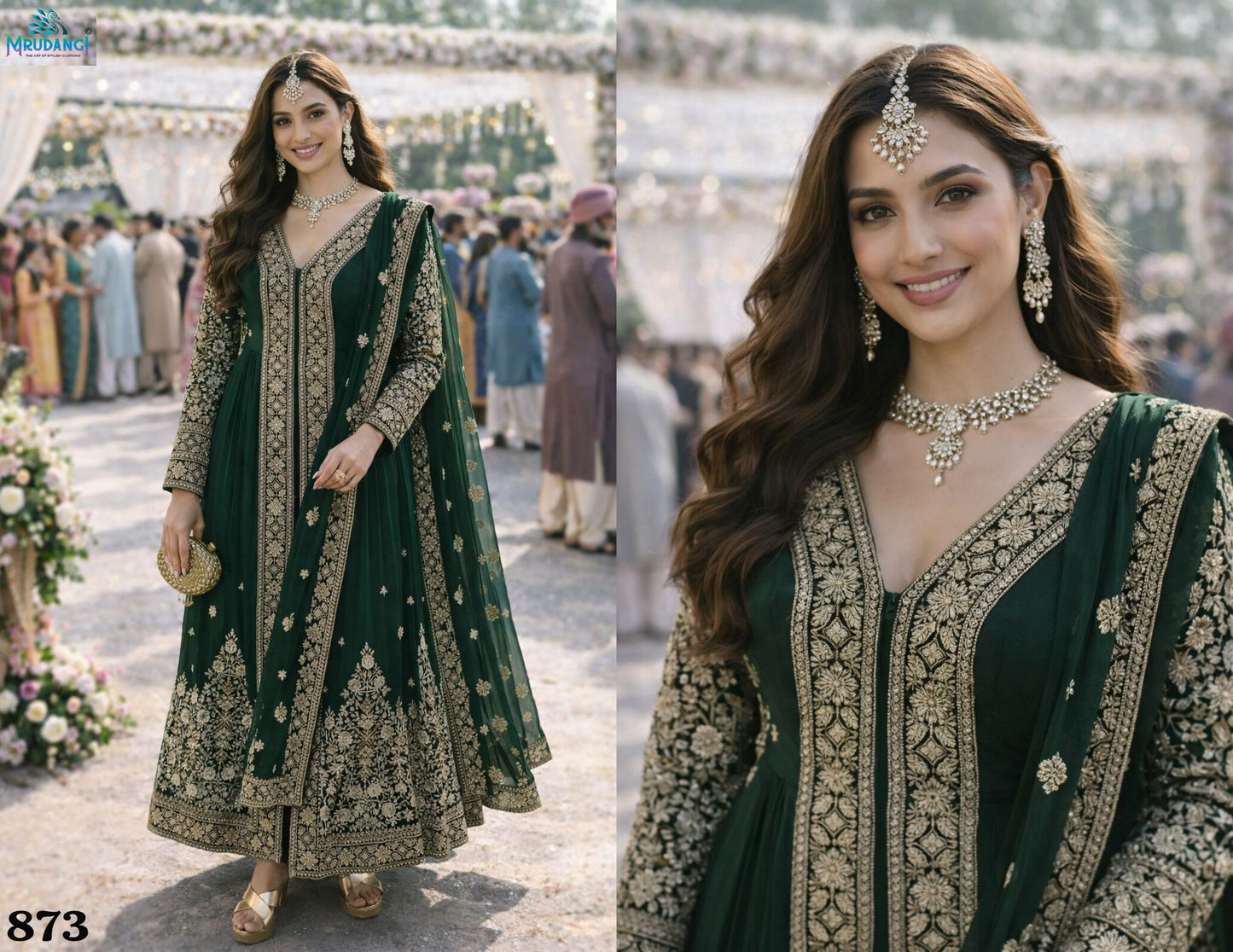 873 Suhani Mrudangi Chinon Readymade Suits