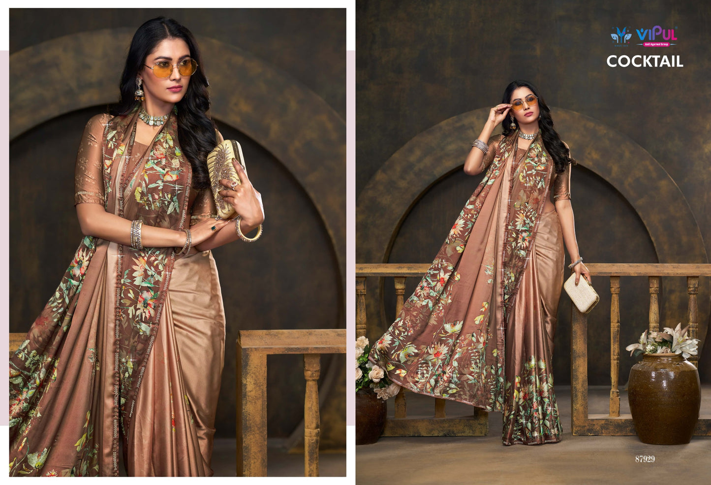 87929 Cocktail Vipul Print Sarees