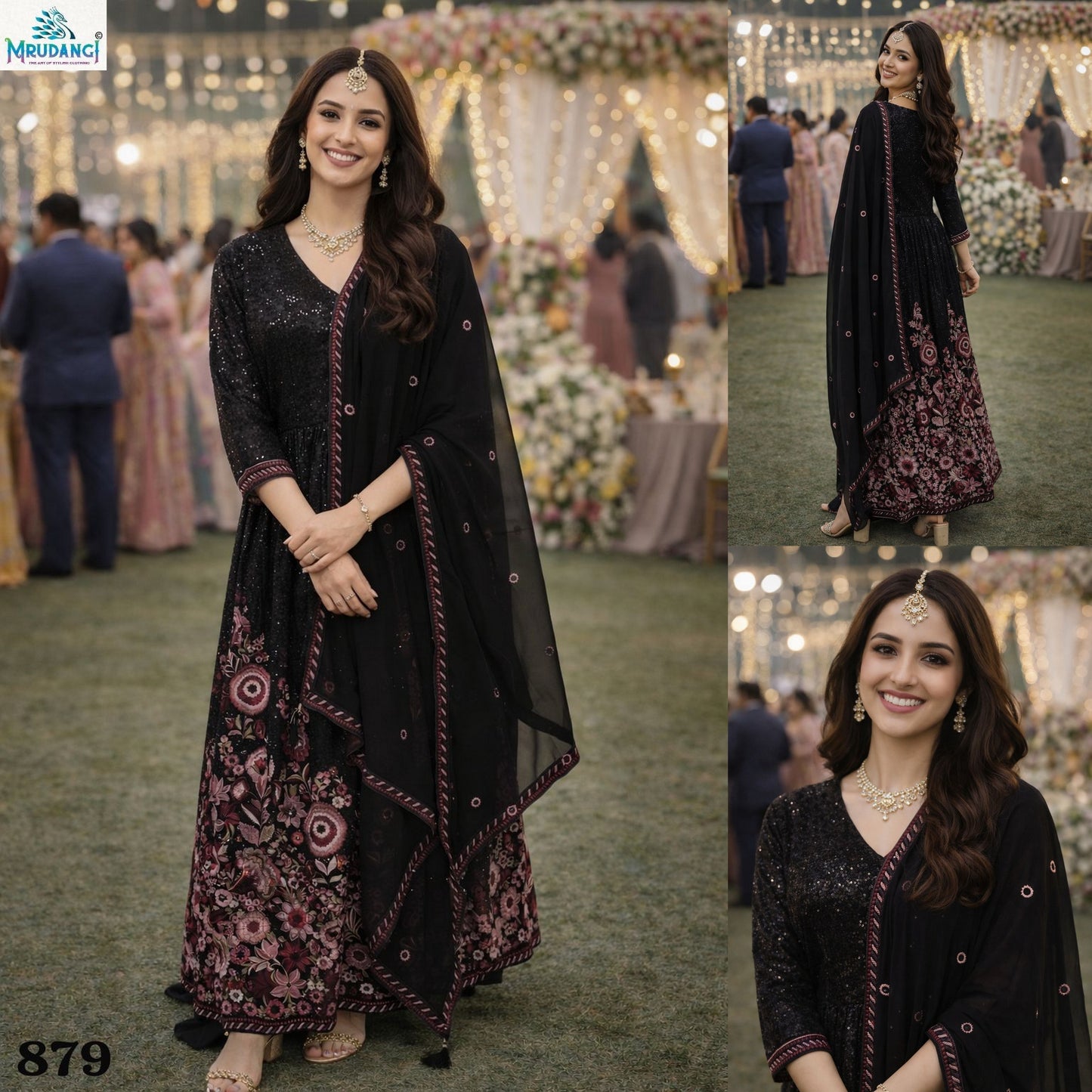 879 Rashmika Mrudangi Real Georgette Readymade Suits