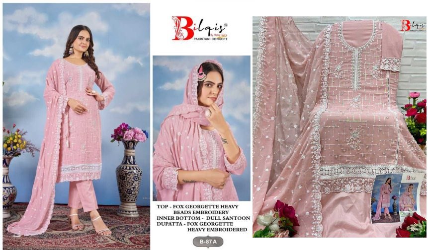 87A Bilqis Georgette Pakistani Salwar Suits