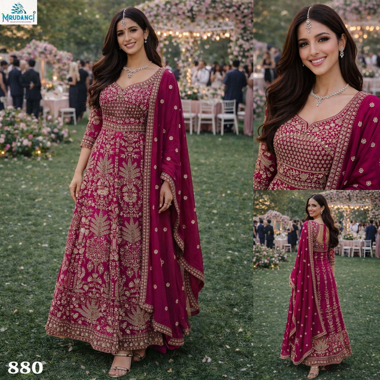 880 Rashmika Mrudangi Real Georgette Readymade Suits