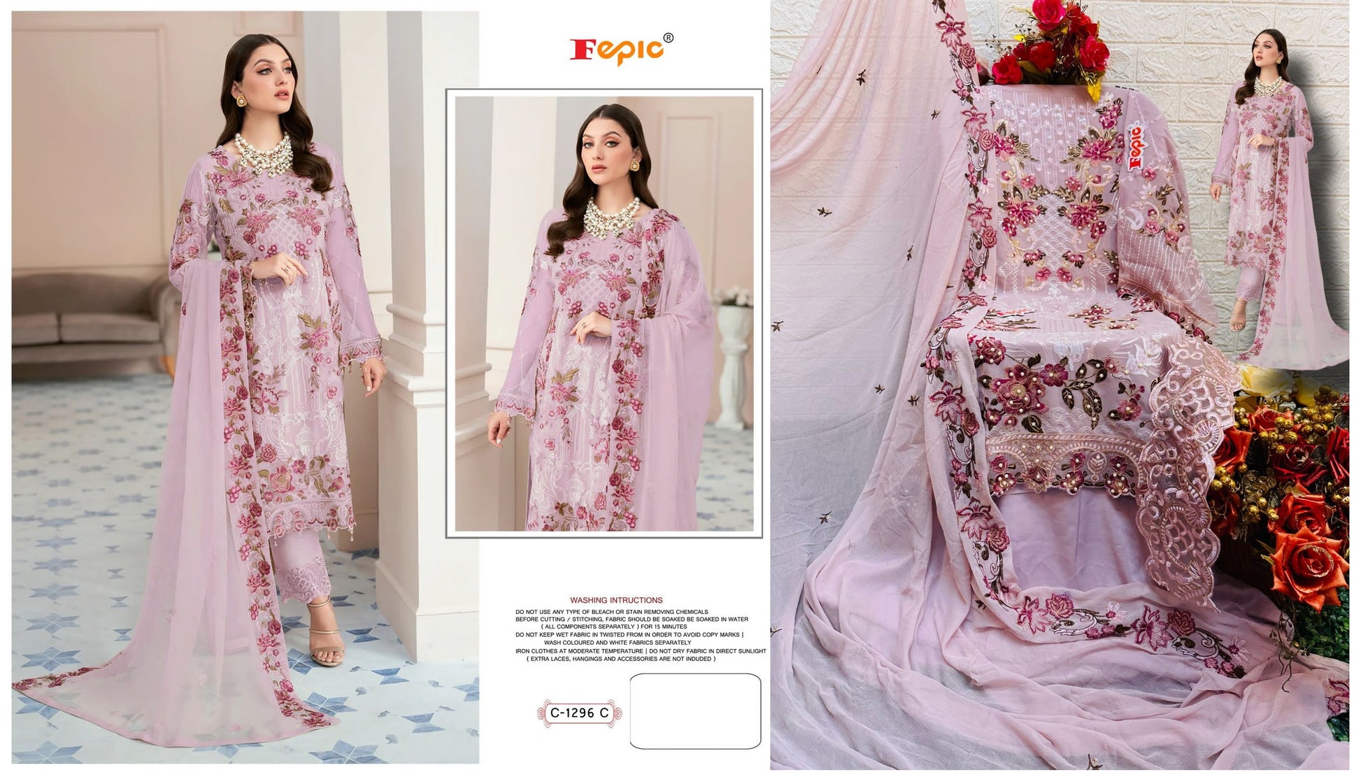 C-1296-C Rosemeen Fepic Pakistani Salwar Suits