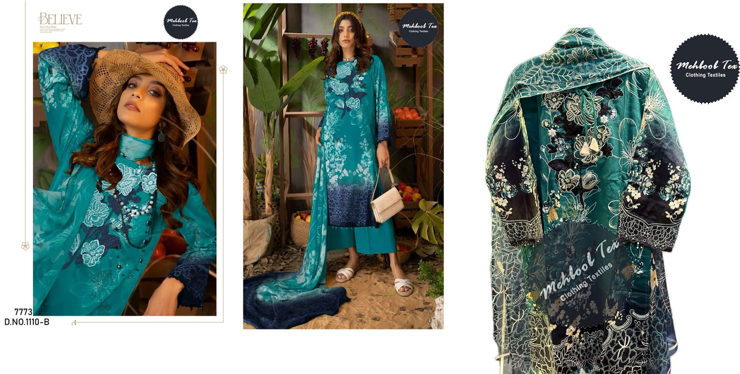 1110-B Mehboob Tex Pakistani Salwar Suits