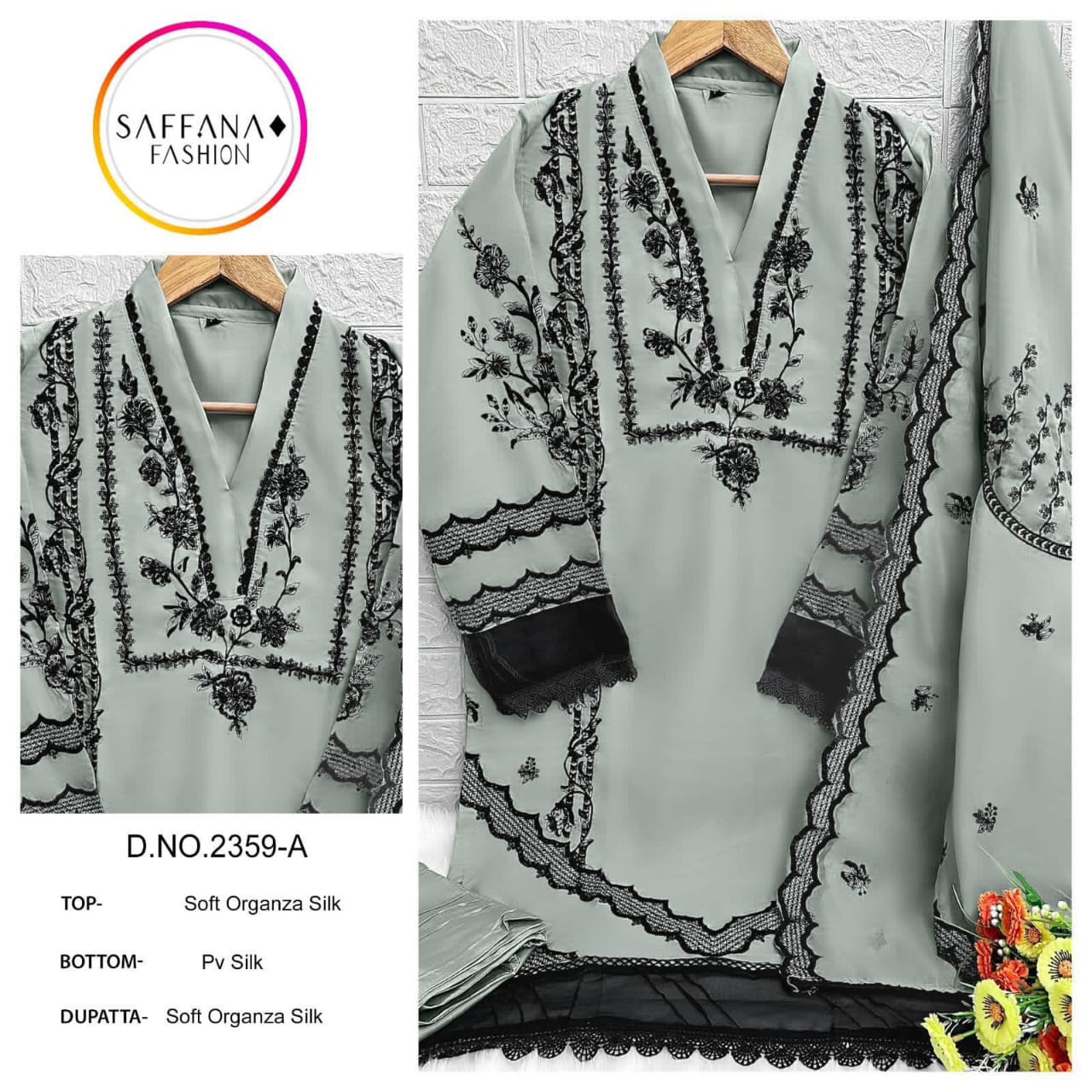 2359A Saffana Pakistani Readymade Suits