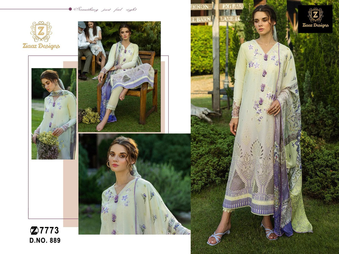 889 Ziaaz Designs Embroidery Pakistani Salwar Suits