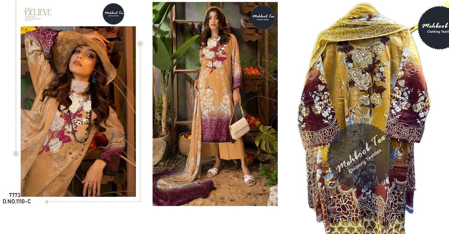 1110-C Mehboob Tex Pakistani Salwar Suits